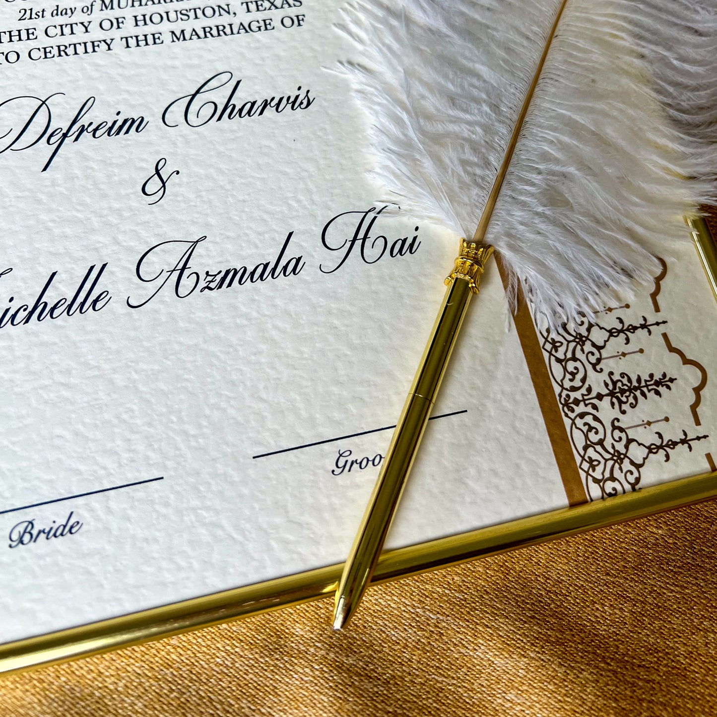 Afsaana A3 Luxury Nikkah Certificate - Neutral