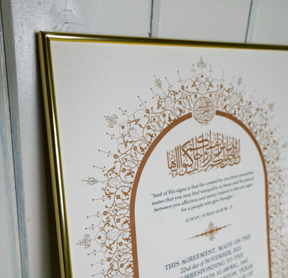 Riwaayat A3 Luxury Nikkah Certificate - Neutral