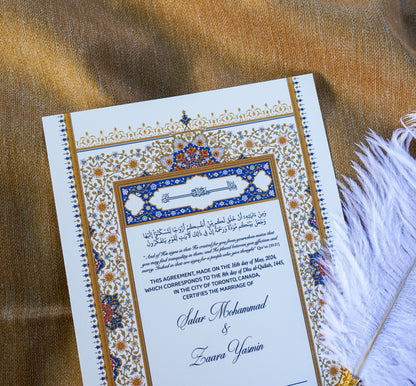 A4 Luxury Nikkah Certificate - Neutral