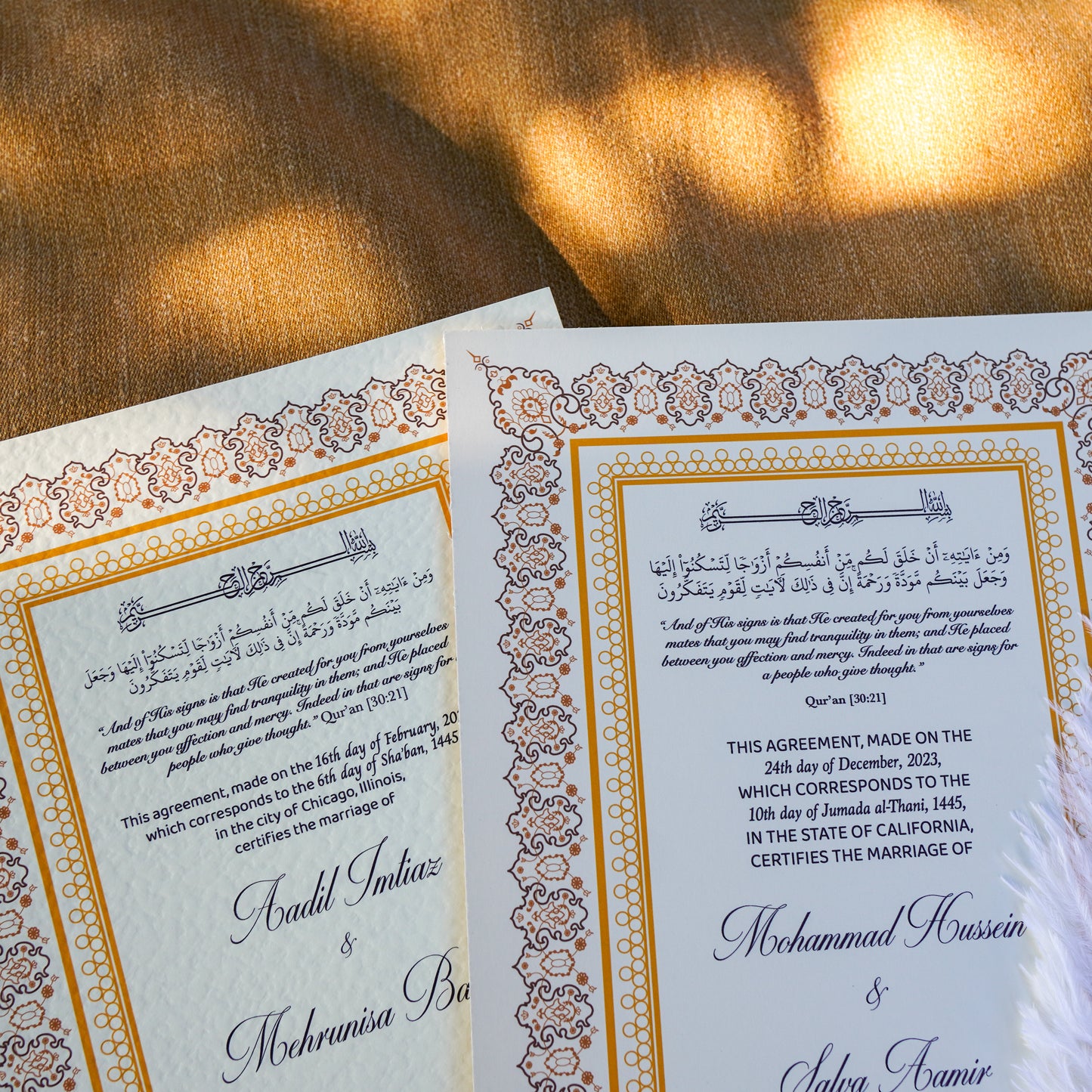 A4 Luxury Nikkah Certificate - Neutral