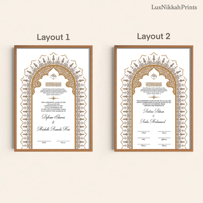 Afsaana A3 Luxury Nikkah Certificate - Neutral